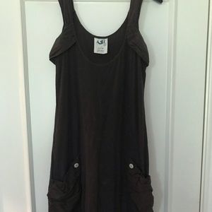 Anthropologie Mermaid Brown Tunic Pockets Small